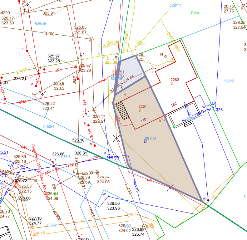 Mapa terenu z naniesionym uzbrojeniem