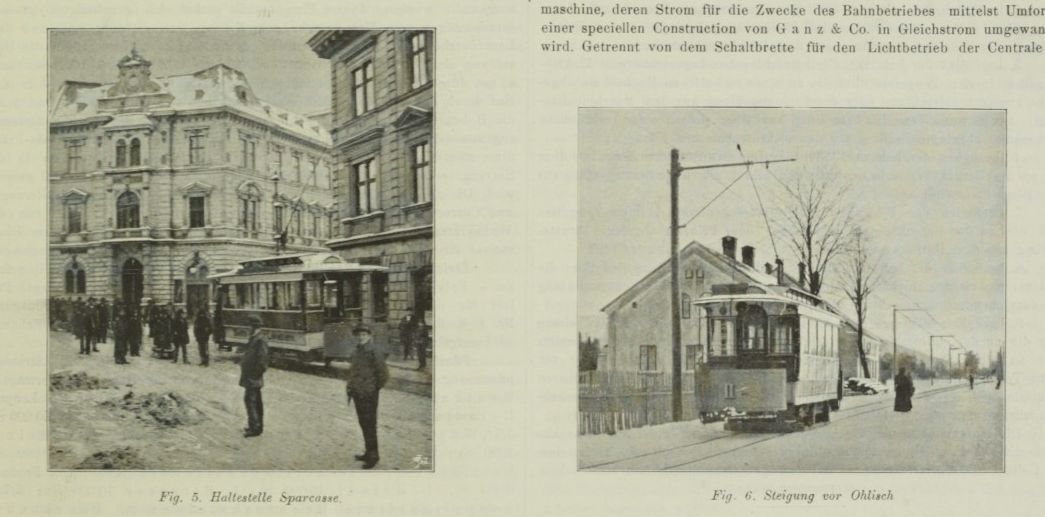 Na zdjęciu tramwaj i ludzie 