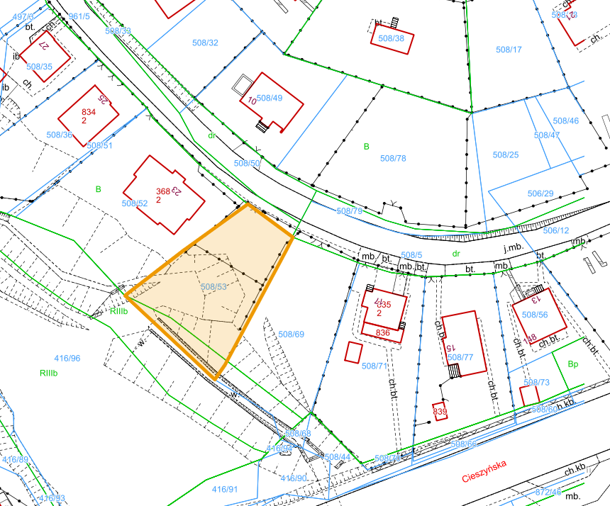 Mapa z naniesionym uzbrojeniem