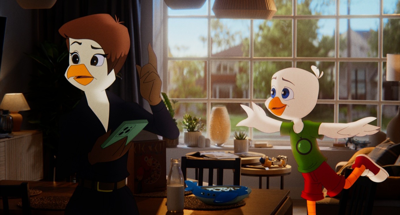 na zdjęciu postać z kreskówki - orzełek