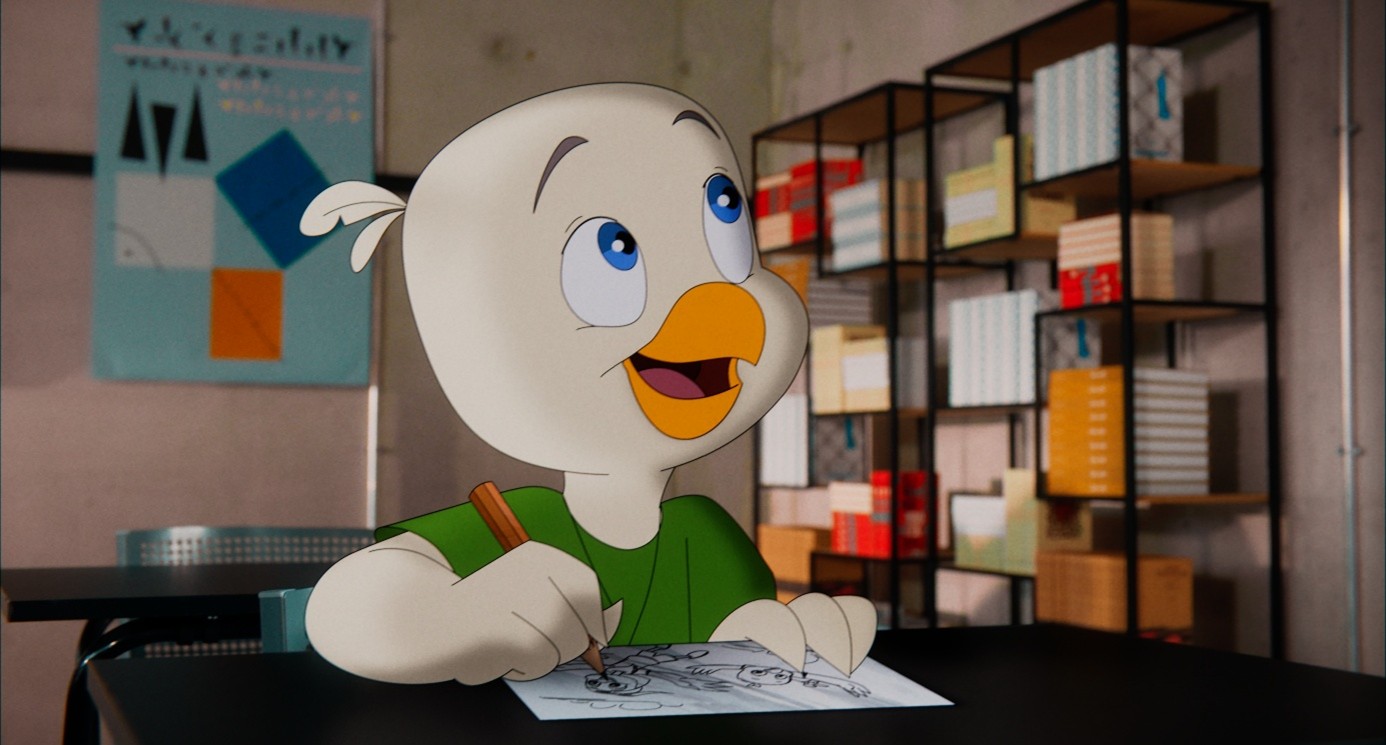 na zdjęciu postać z kreskówki - orzełek