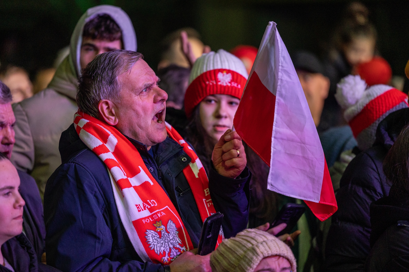 na zdjęciu osoby podczas spotkania ze skoczkiem