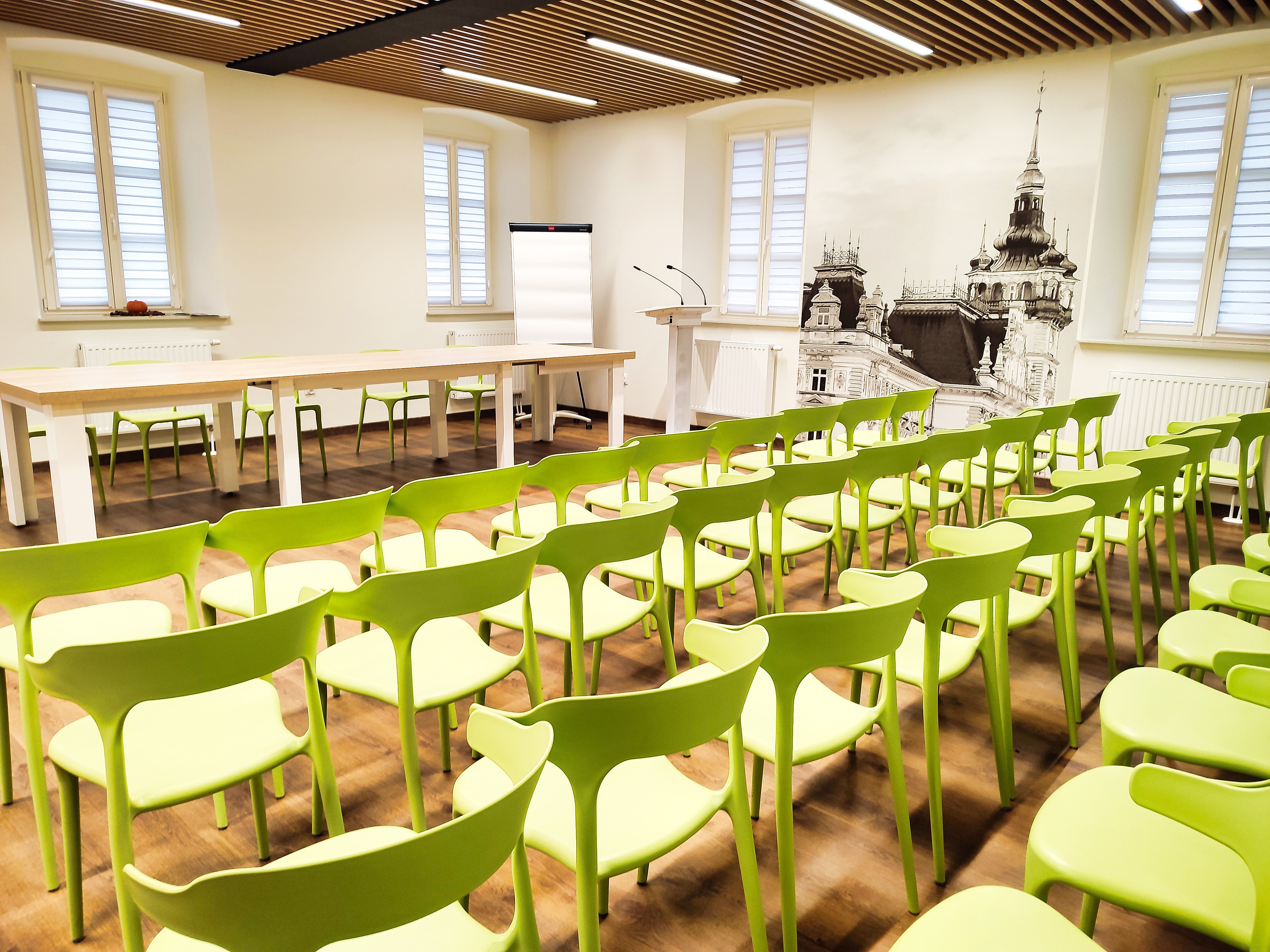 Zdjęcie przedstawiające salę konferencyjną nr 3 w budynku przy ul. Cieszyńskiej 18