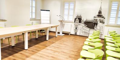Zdjęcie przedstawiające salę konferencyjną nr 3 w budynku przy ul. Cieszyńskiej 18