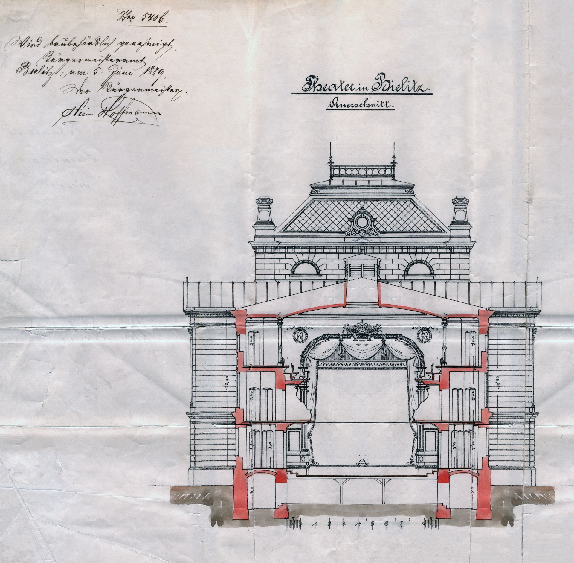 Na zdjęciu projekt teatru 