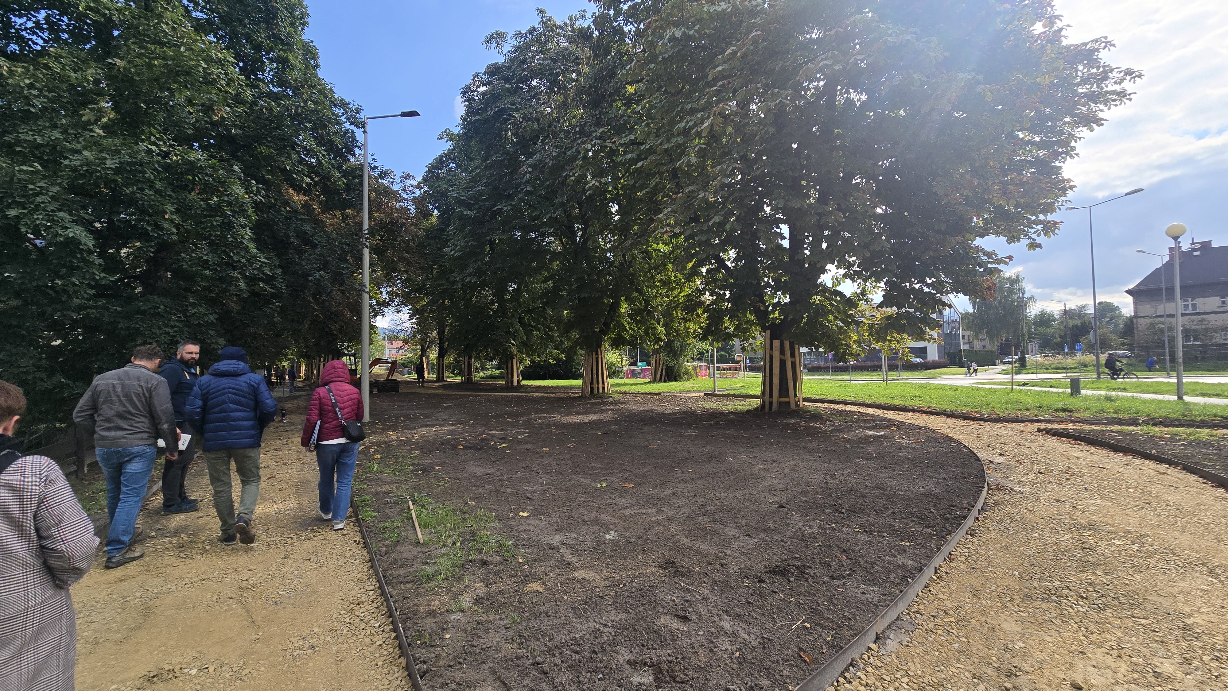 Na zdjęciu skwer w trakcie prac