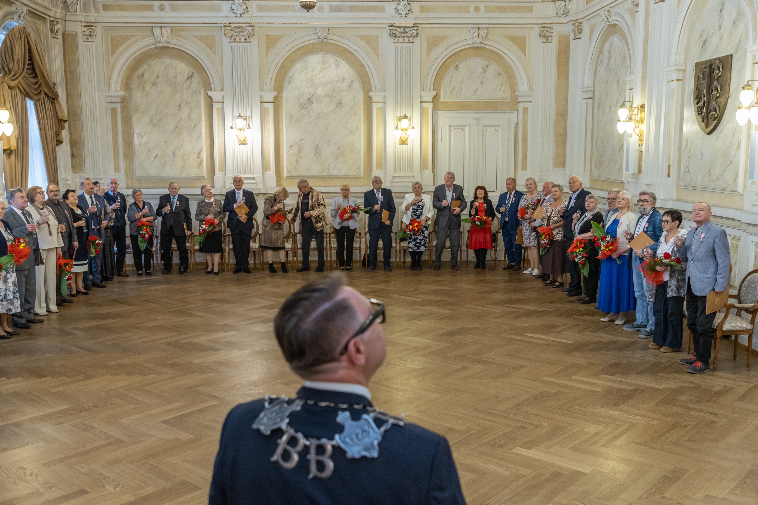 Na zdjęciu małżeńskie jubileusze w Ratuszu