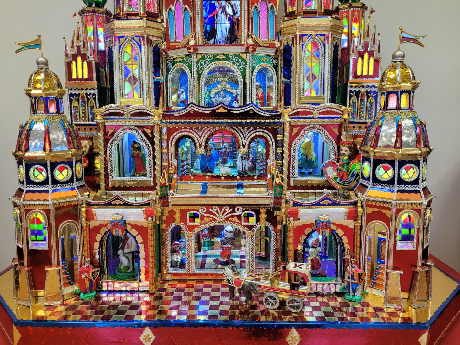 na zdjęciu fragment wystawianej szopki 