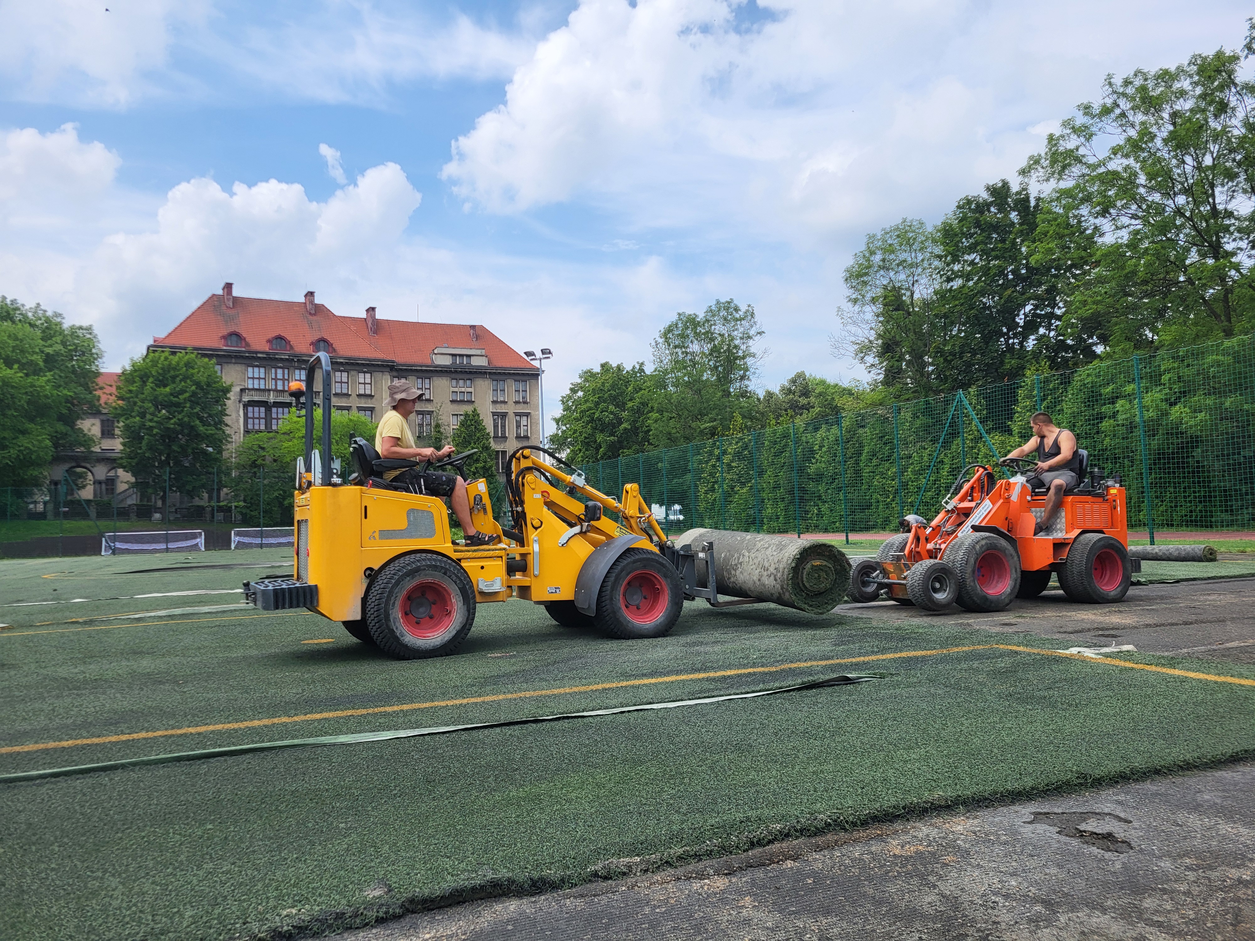 Na zdjęciu prace na Orliku