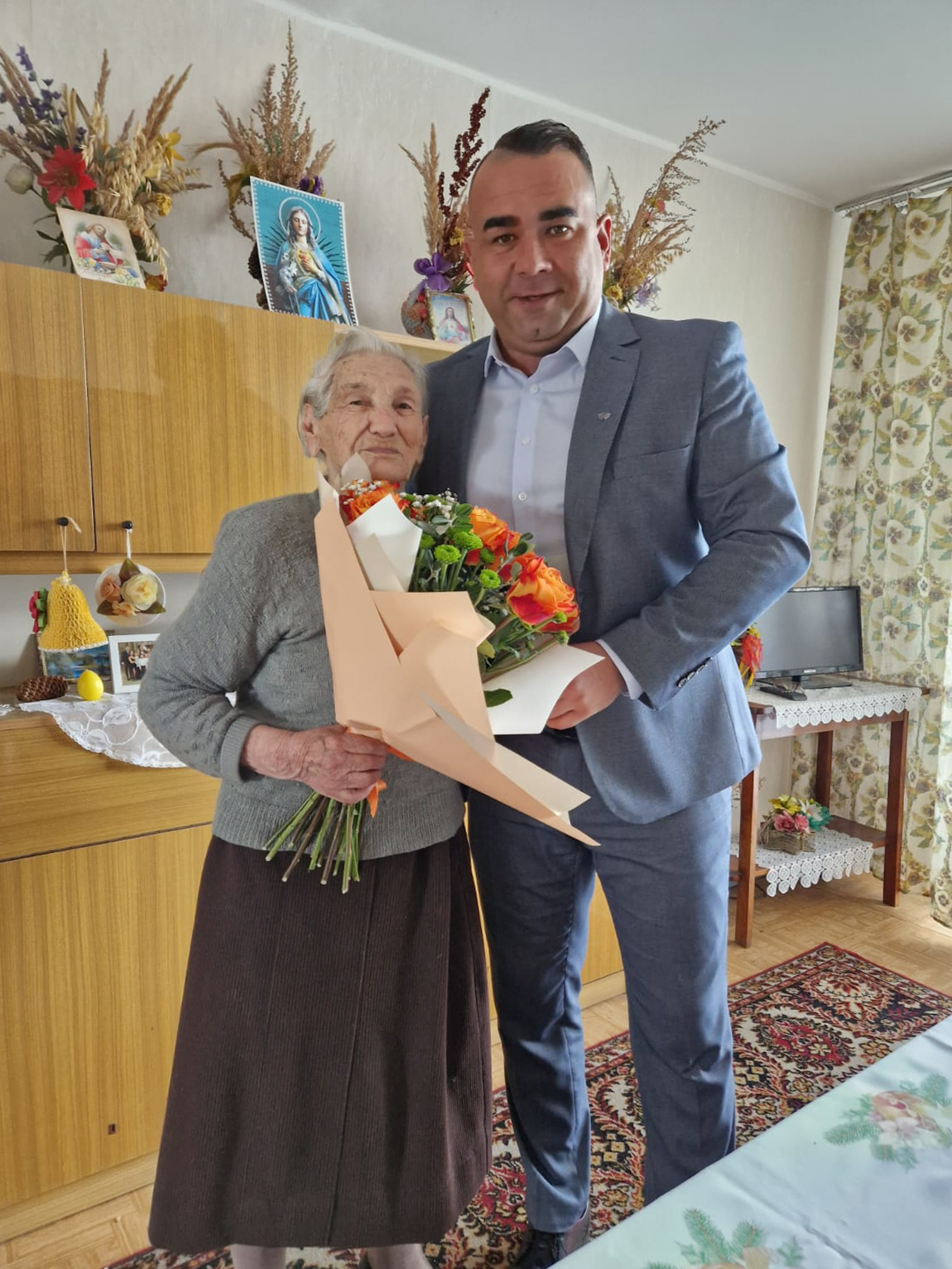 Albina Mankiewicz i wiceprzewodniczący Rady Miejskiej w Bielsku-Białej Karol Markowski