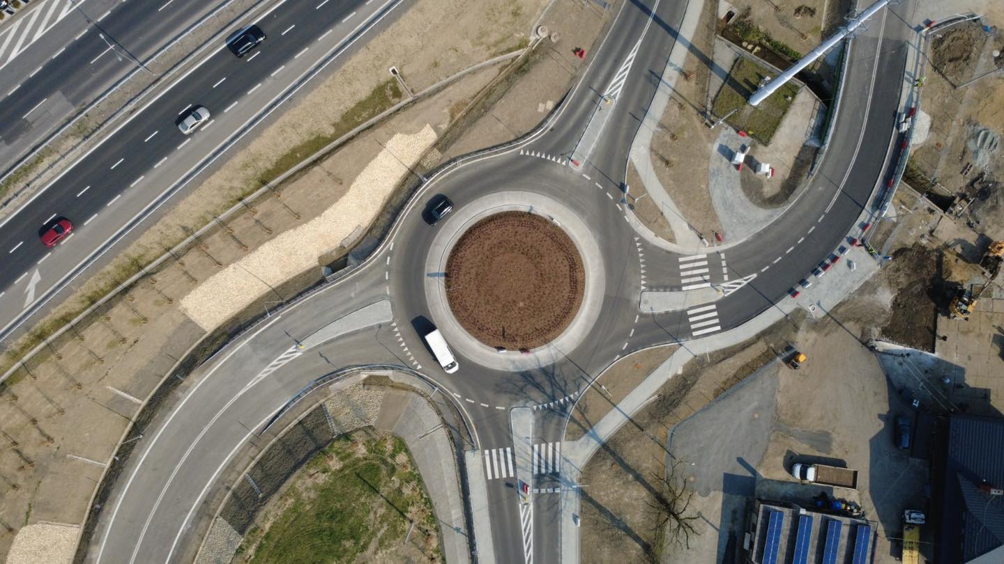 na zdjęciu nowy węzeł drogowy