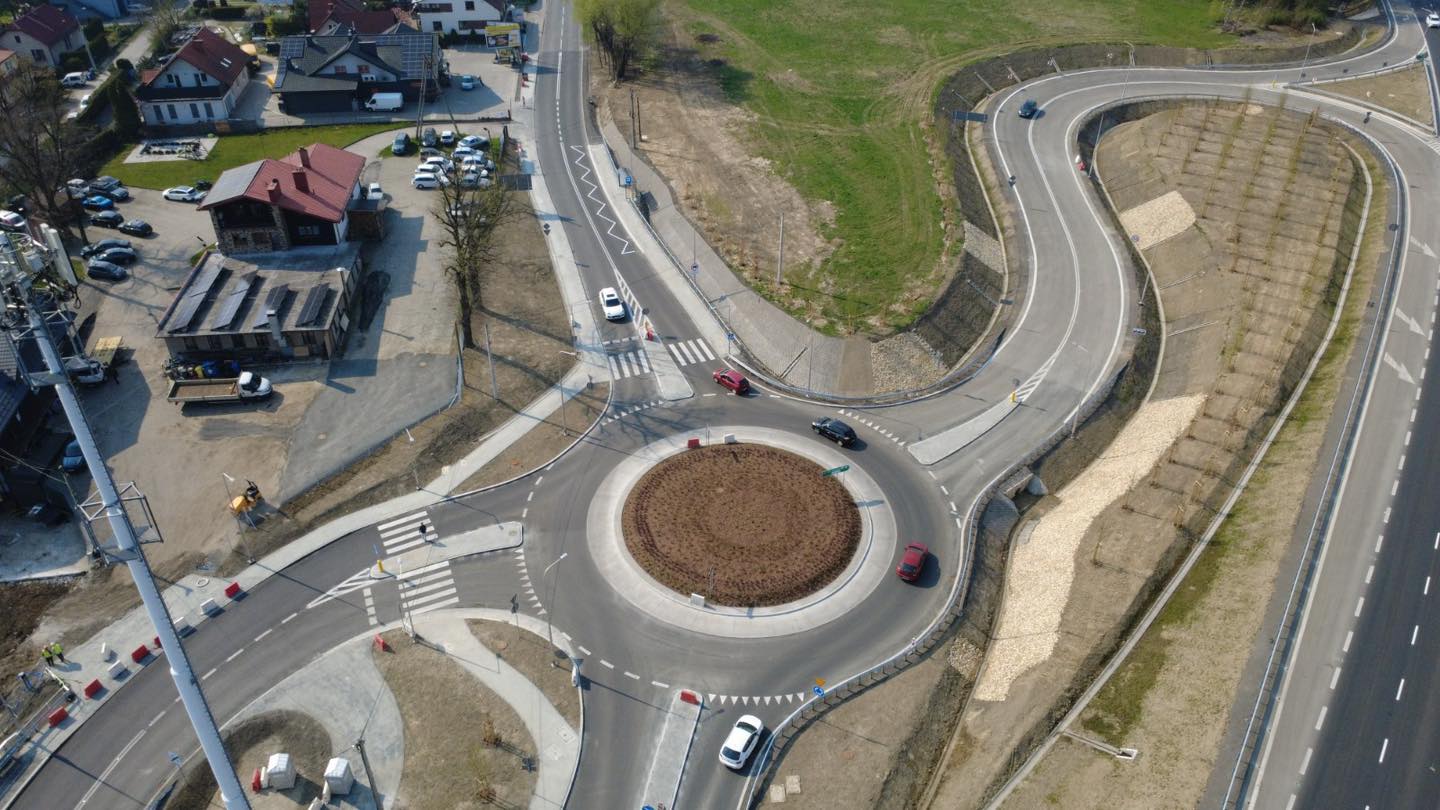 na zdjęciu nowy węzeł drogowy
