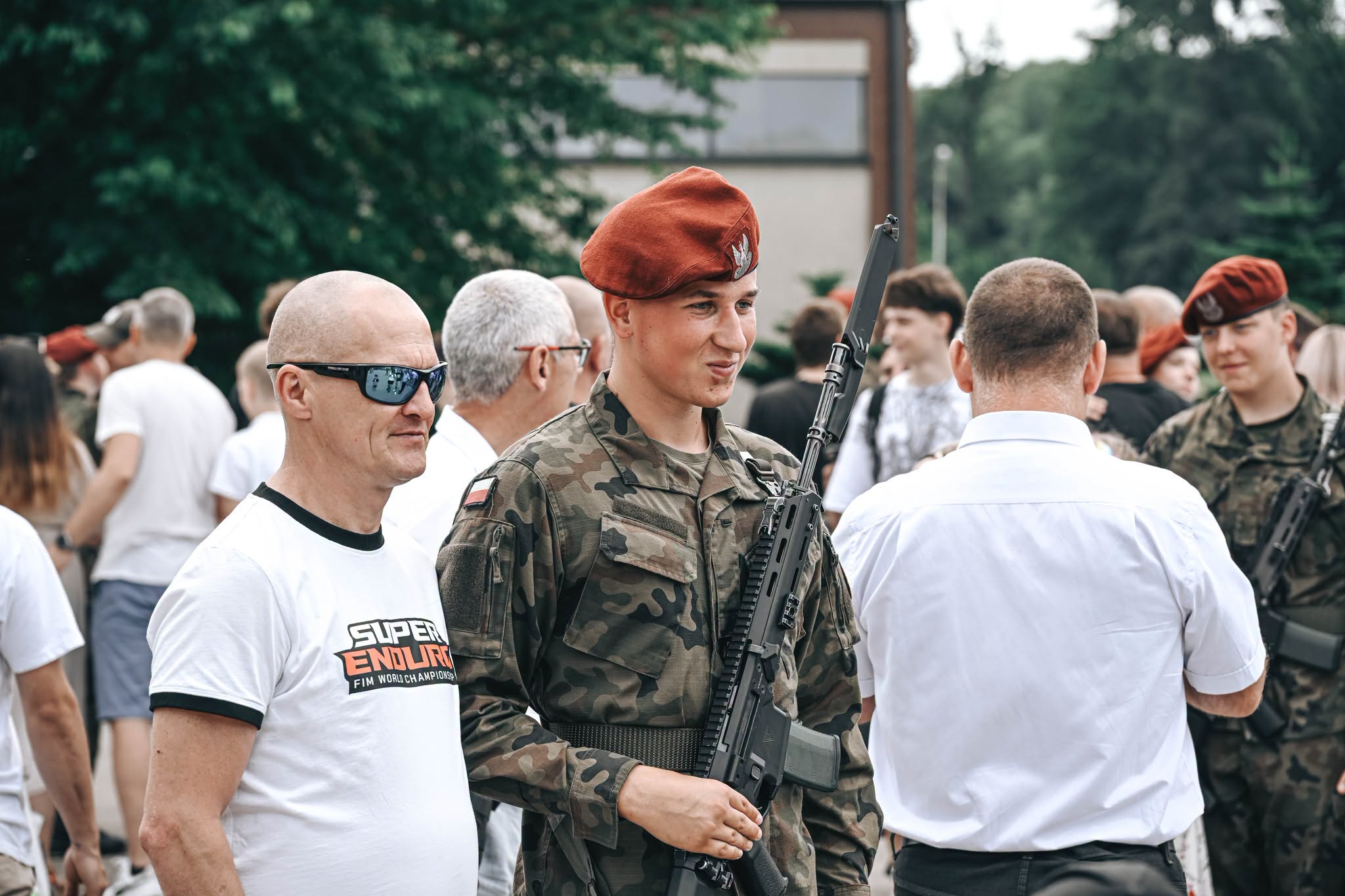 żołnierz z bliskimi 