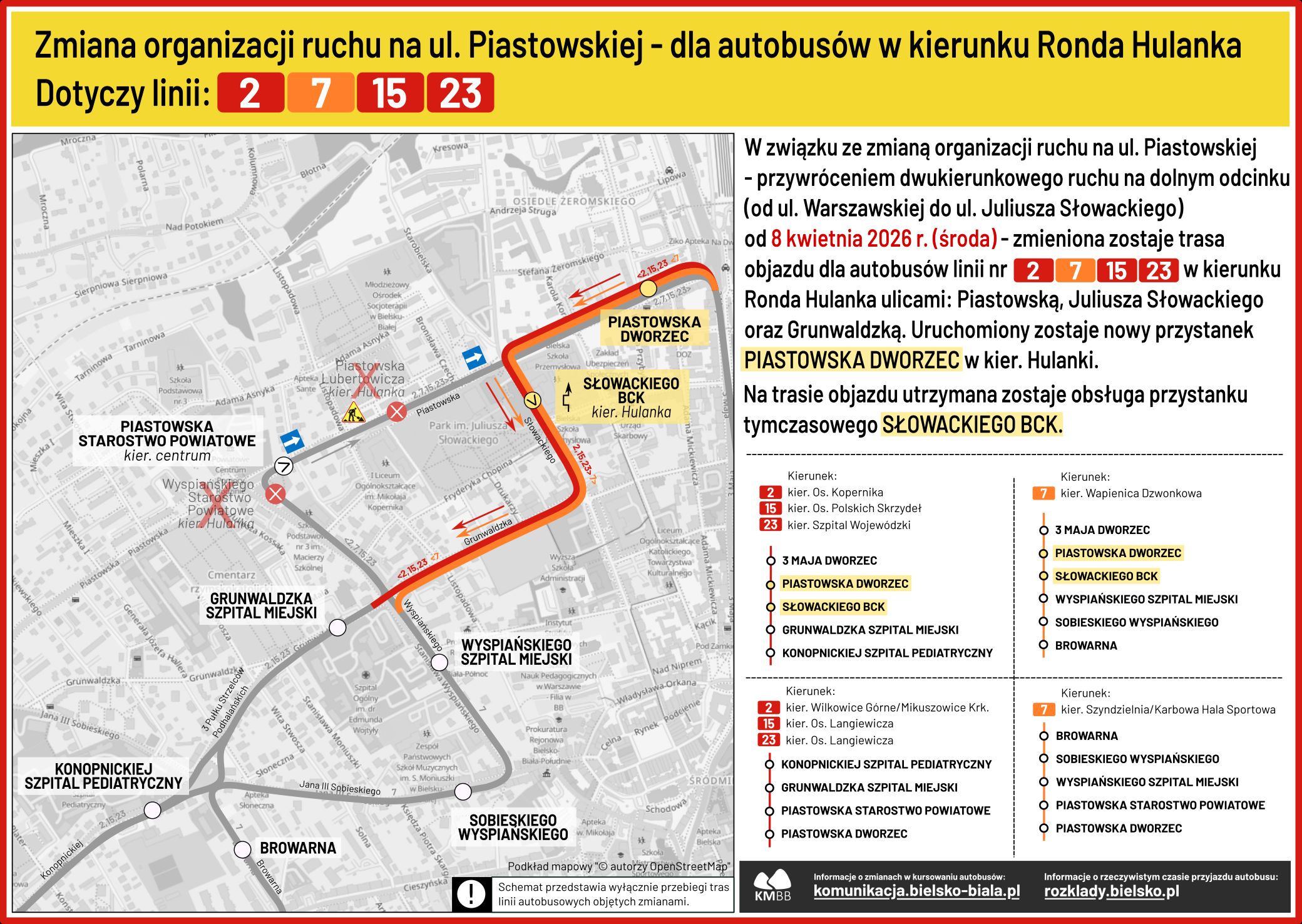 Na zdjęciu mapka przejazdów autobusów 