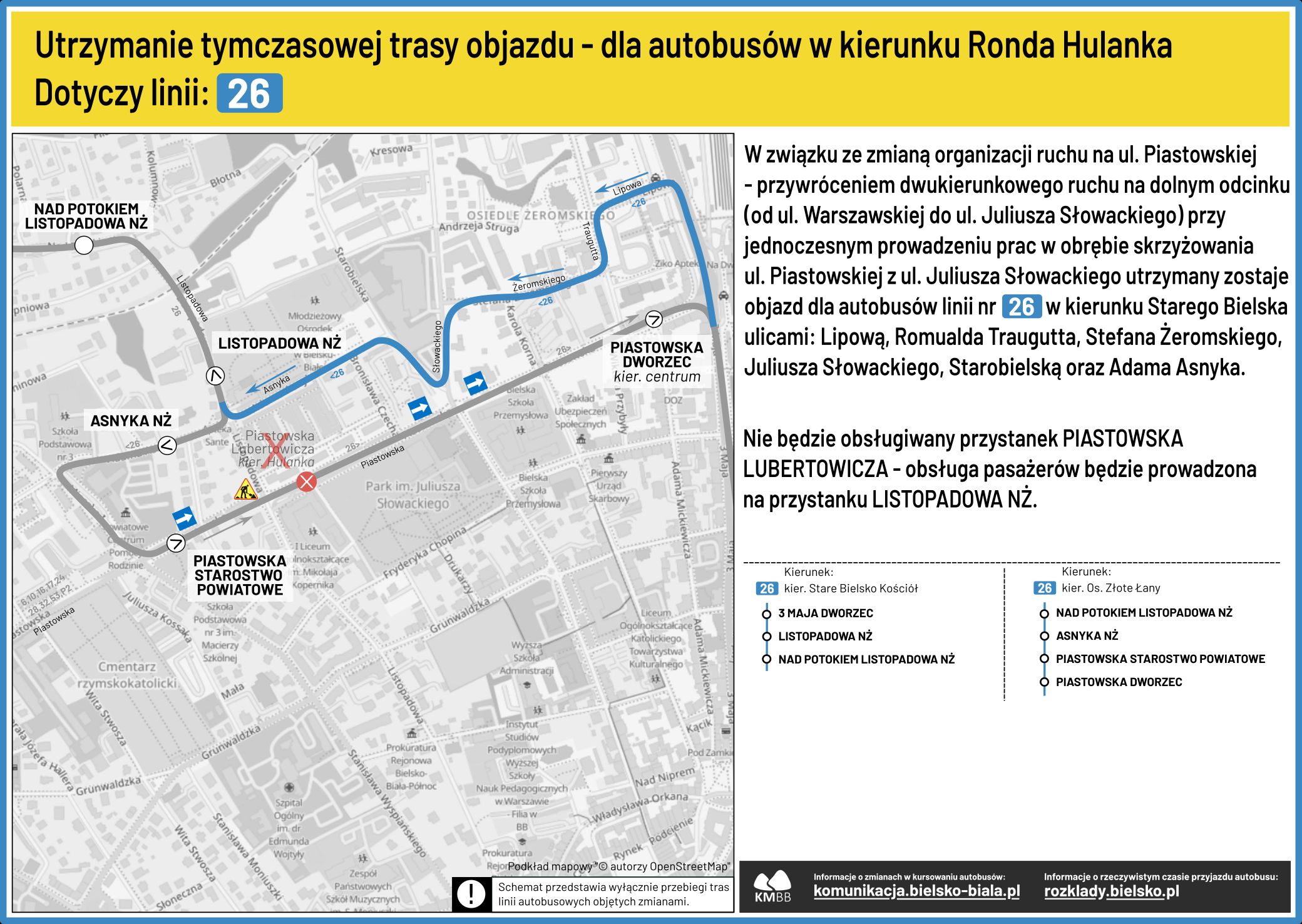 Na zdjęciu mapka przejazdów autobusów 