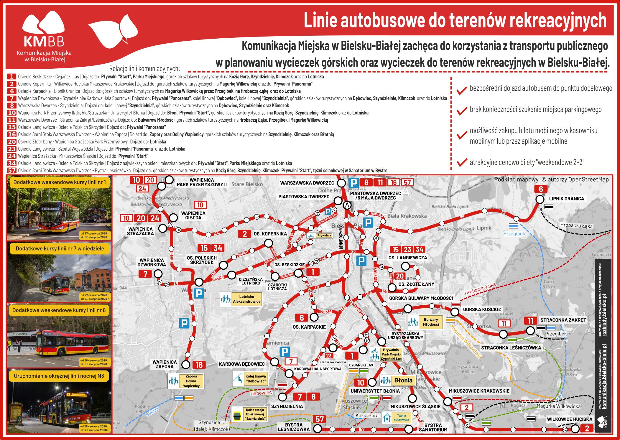 Na zdjęciu trasa kursowania autobusów 