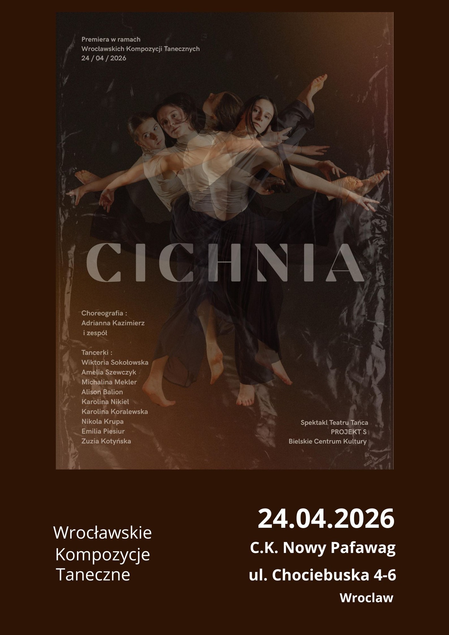 Na zdjęciu plakat spektaklu Cichnia