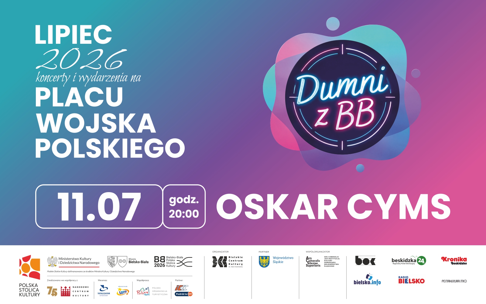 Na zdjęciu plakat koncertu