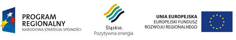 grafika przedstawiająca logo Programu Regionalnego Narodowej Strategii Spójności, logo Województwa Śląskiego oraz logo Europejskiego Funduszu Rozwoju Regionalnego
