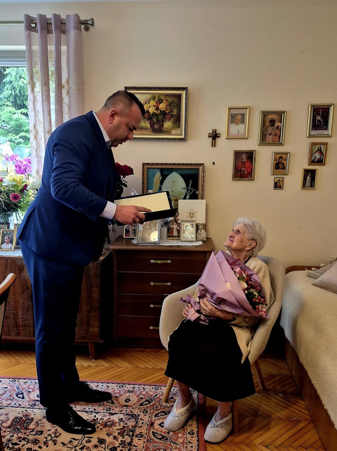 Na zdjęciu jubileusz 100-lecia Marianny Waliczek