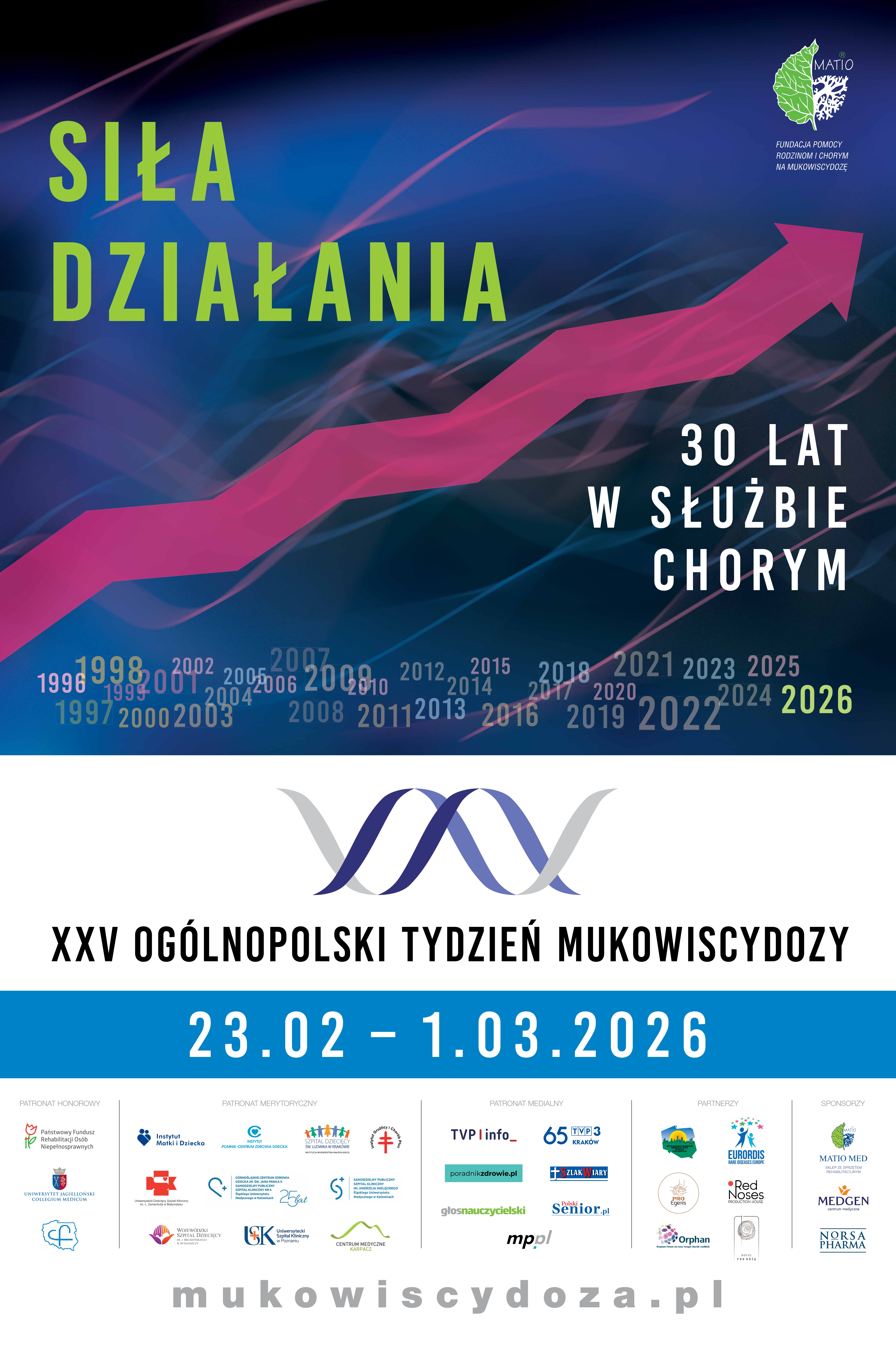 Na zdjęciu plakat tygodnia z mukowiscydozą