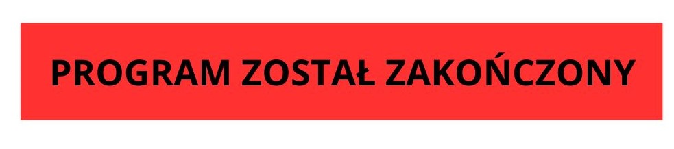 grafika z przedstawiająca baner z napisem Program został zakończony