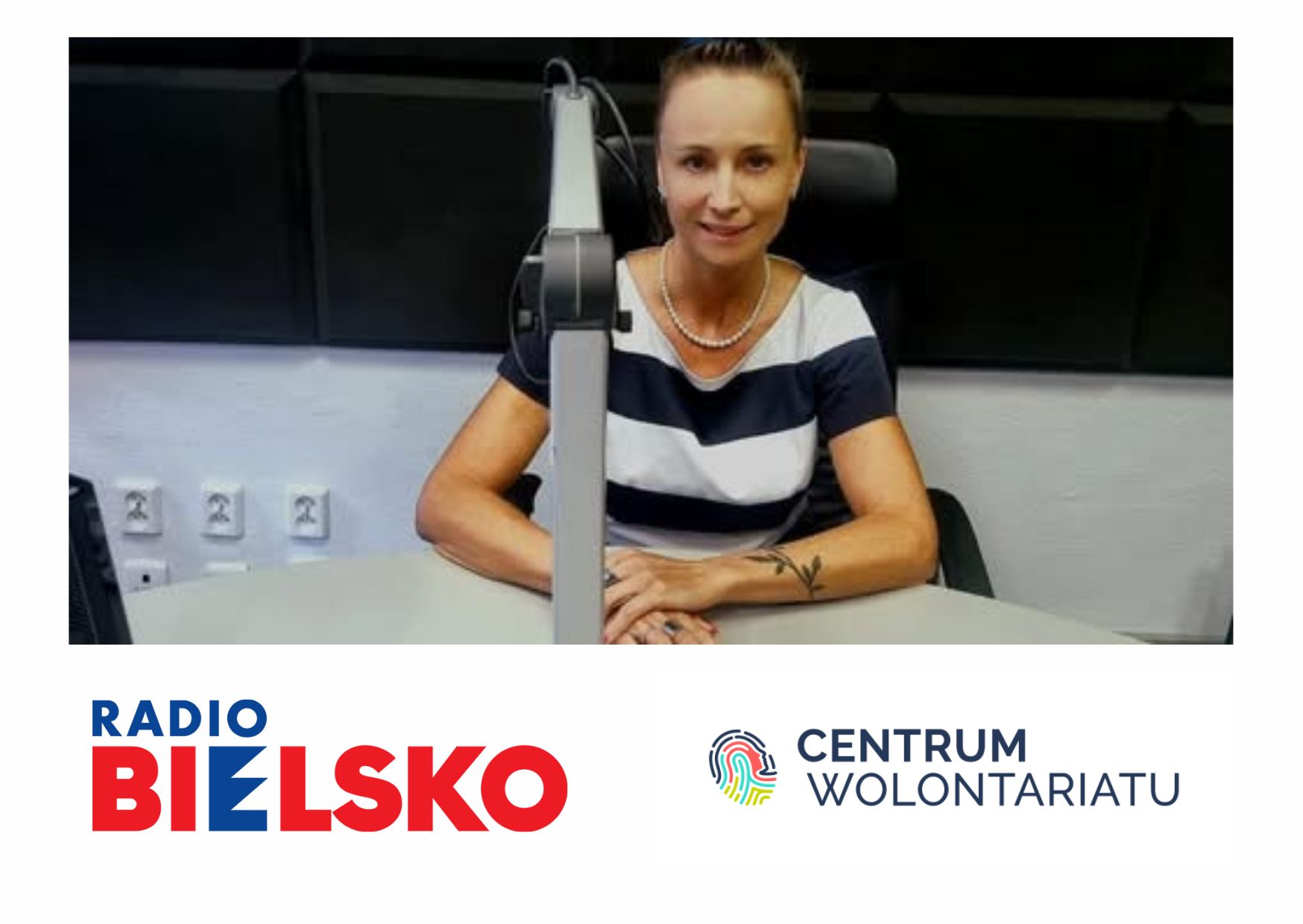 zdjęcie Ewy Tyszkiwicz podczas wizyty w Radio Bielsko