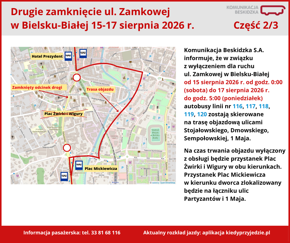 Na zdjęciu plakat Komunikacji Beskidzkiej