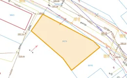 Mapa z zaznaczoną działką przy ul. Lipnickiej