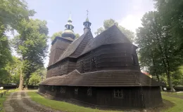 Kościół pw. św. Barbary widok od strony prezbiterium.