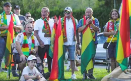 na zdjęciu siatkarki podczas prezentacji