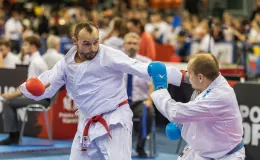 fot. Paweł Sowa/Wydział Prasowy UMBB na zdjęciu zawodnicy walczący