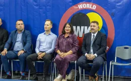fot. Paweł Sowa/Wydział Prasowy UMBB na zdjęciu zawodnicy walczący