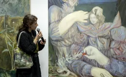 Na zdjęciu oprowadzanie artystyczno-kuratorskie