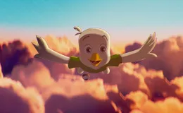 na zdjęciu postać z kreskówki - orzełek