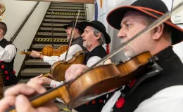 na zdjęciu osobo podczas wystawy