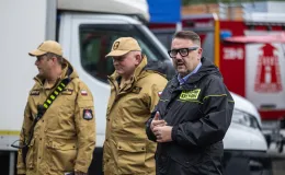 na zdjęciu służby podczas ćwiczeń