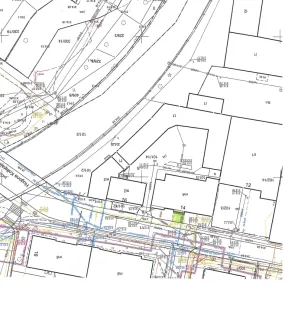 Mapa z zaznaczoną służebnością