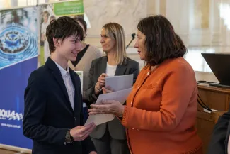 na zdjęciu stypendyści 