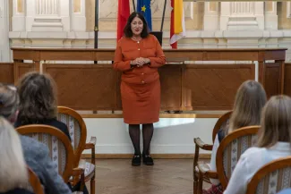 na zdjęciu stypendyści 