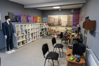 na zdjęciu eksponaty w muzeum