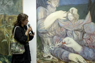 Na zdjęciu oprowadzanie artystyczno-kuratorskie