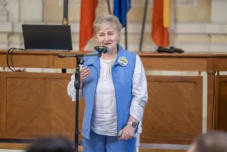 na zdjęciu osoby podczas uroczystości