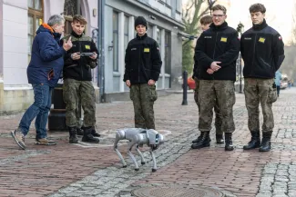 na zdjęciu osoby podczas akcji