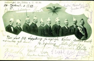 Na starej fotografii Schlaraffia