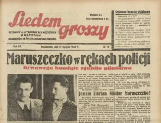 Na zdjęciu fragment starej gazety 