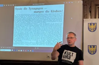 Na zdjęciu promocja książki Witkacego granice 