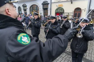 na zdjęciu osoby podczas otwarcia PSK