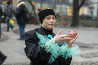 na zdjęciu osoby podczas otwarcia PSK