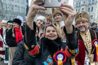 na zdjęciu osoby podczas otwarcia PSK